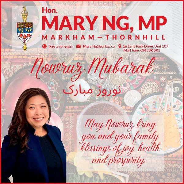 Minister Mary Ng Nowruz Canada, مری نگی نوروز