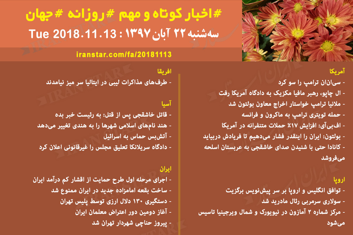 Iranian News 2018-11-13 Iranian News 2018-11-13