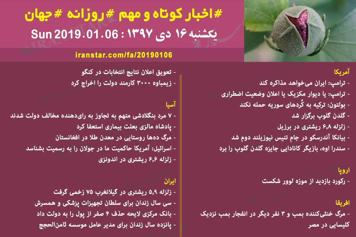 Iranian Canadian Daily News 2019-01-06 Iranian Canadian Daily News 2019-01-06