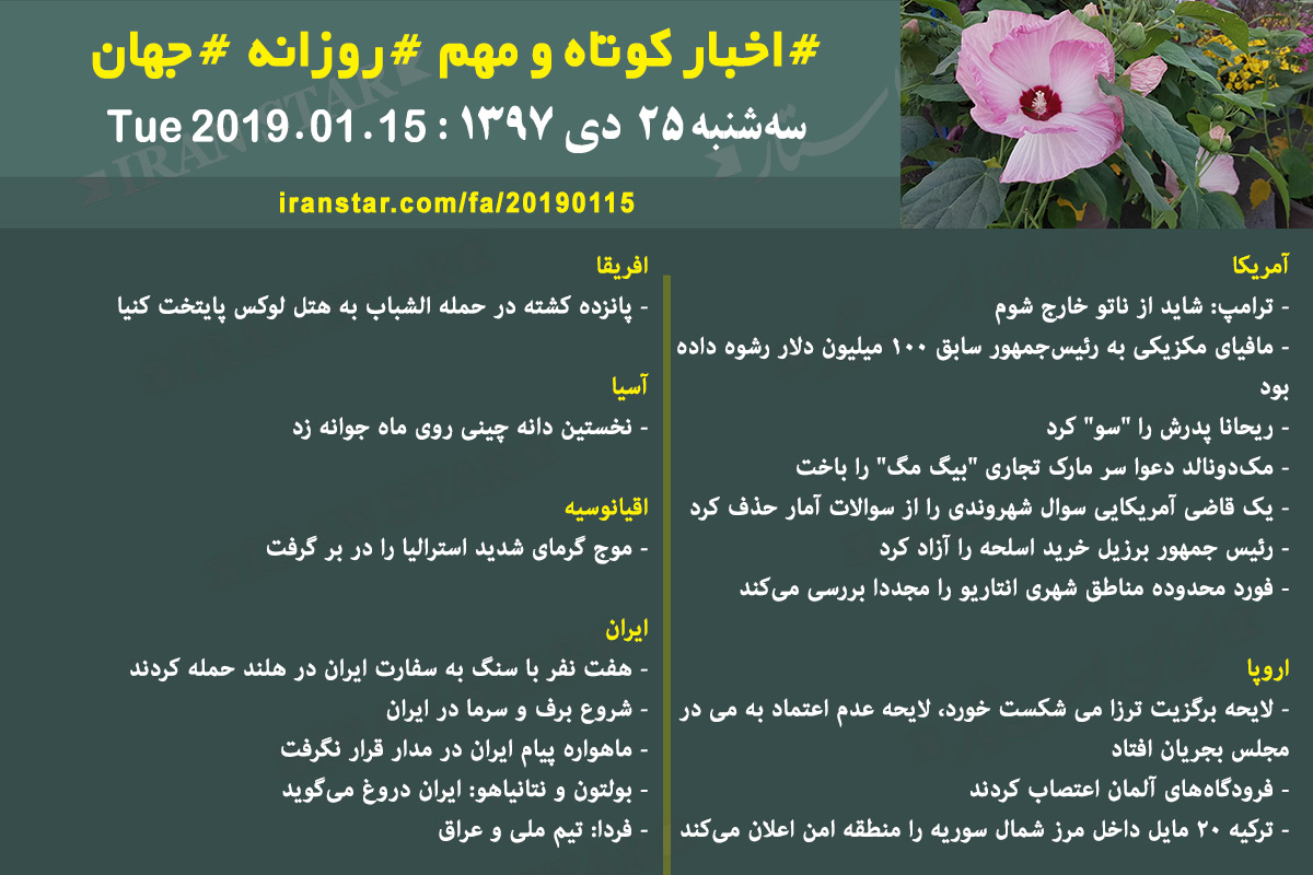 Canadian Iranian Daily News 2019-01-15 Canadian Iranian Daily News 2019-01-15