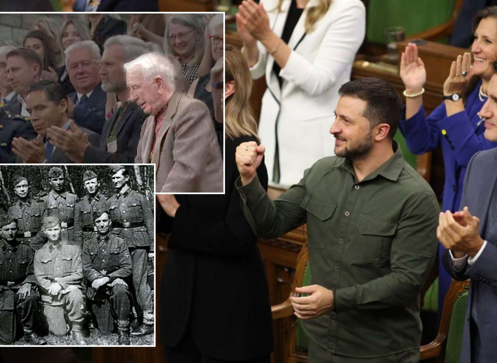 افتضاح-مجلس-فدرال-کانادا-حمایت-زلنسکی-بلند-کهنه-سرباز-اوکراین-کانادا-دست-اس-اس-کشتار-یهودیان