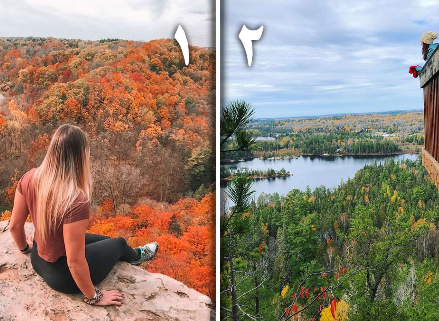 خانواده-گردشگری-منظره-و-رنگ-های-پاییزی-این-دو-بلندی-انتاریو-را-هرگز-فراموش-نخواهید-کرد