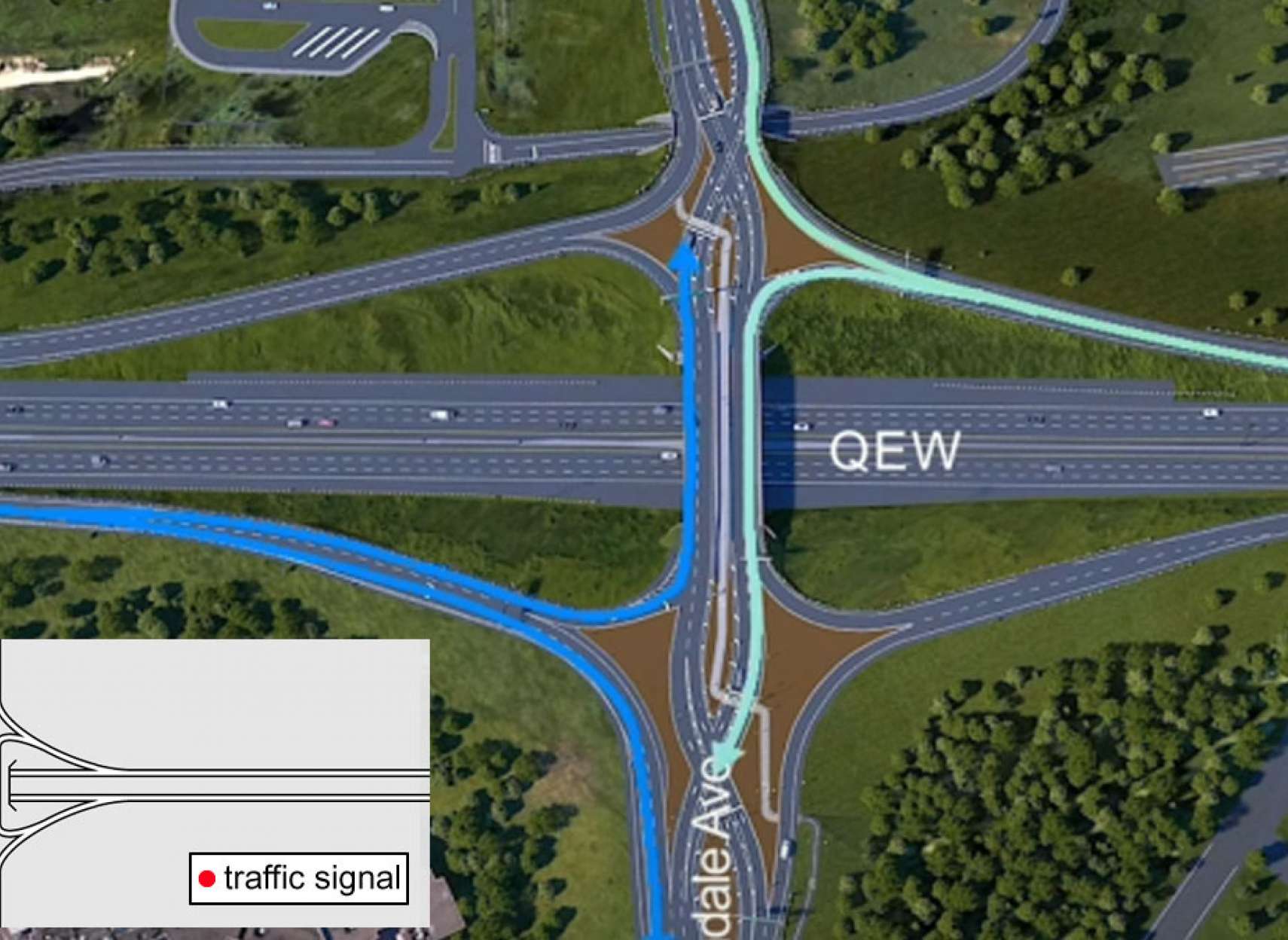 خبر-تورنتو-اجرای-طرح-ترافیکی-جدید-جهانی-الماس-تقاطع-بزرگراه-خیابان-اصلی
