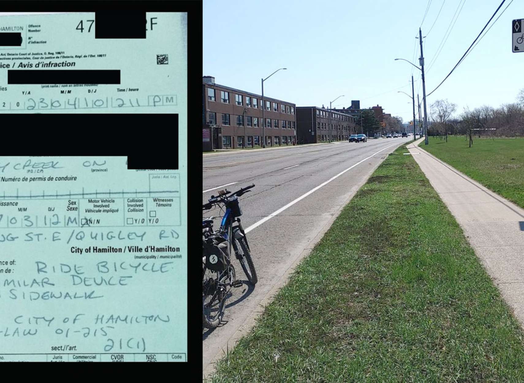 خبر-تورنتو-دوچرخه-پلیس-کانادایی-بیمارستان-دوچرخه-سوار-نوجوان-مجروح-برگ-جریمه