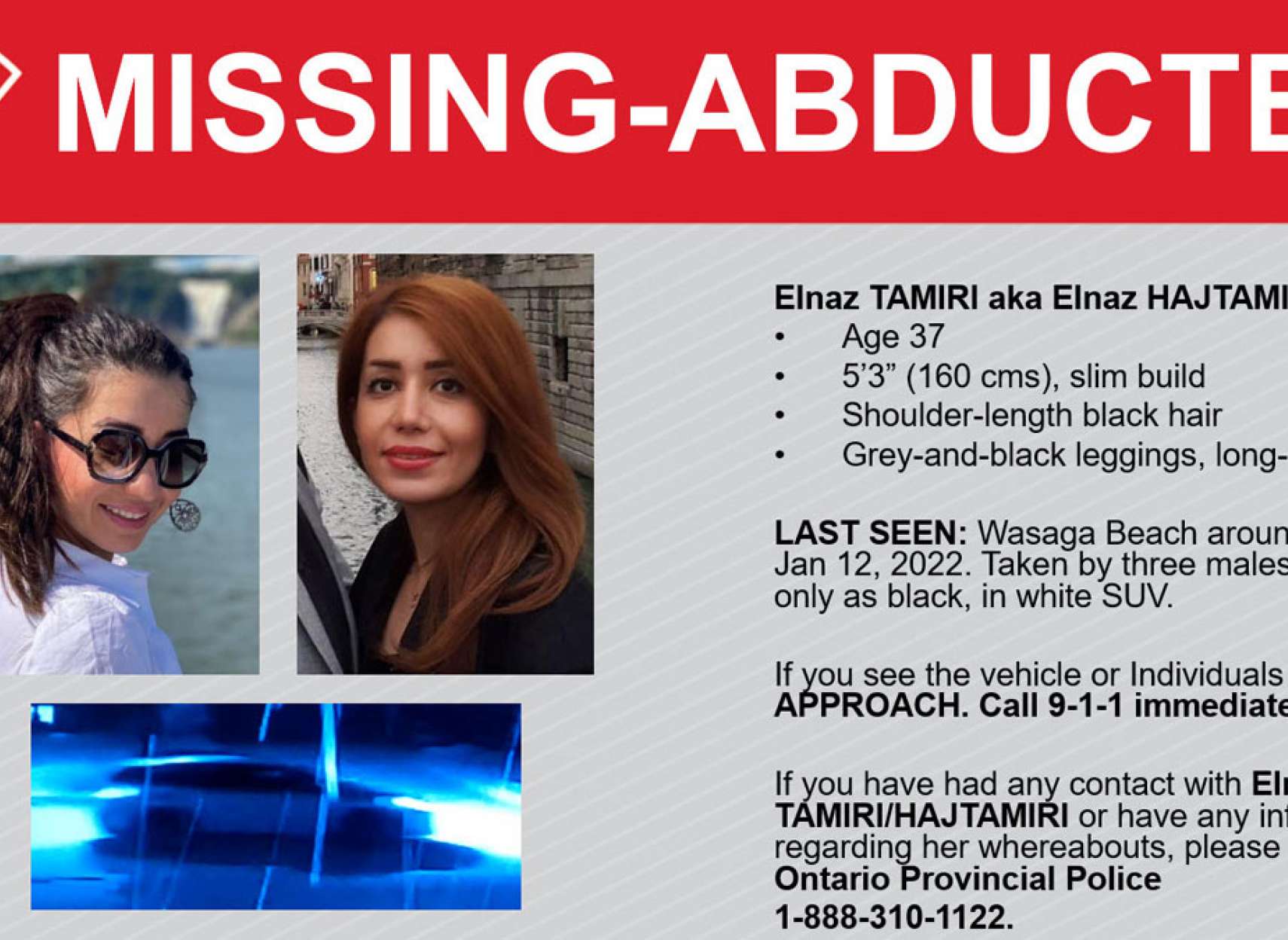 خبر-تورنتو-مظنون-های-دزدیدن-الناز-حاج-تمیری-در-ساحل-واساگابیچ-لباس-پلیس-به-تن-داشتند