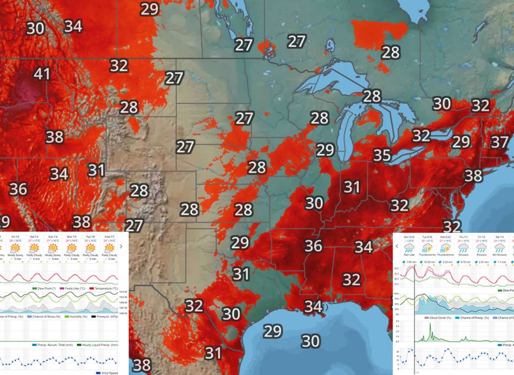 خبر-هوا-اطلاعیه-هواشناسی-در-بیداد-و-رکوردشکنی-گرما-در-غرب-و-شرق-کانادا-و-آمریکا