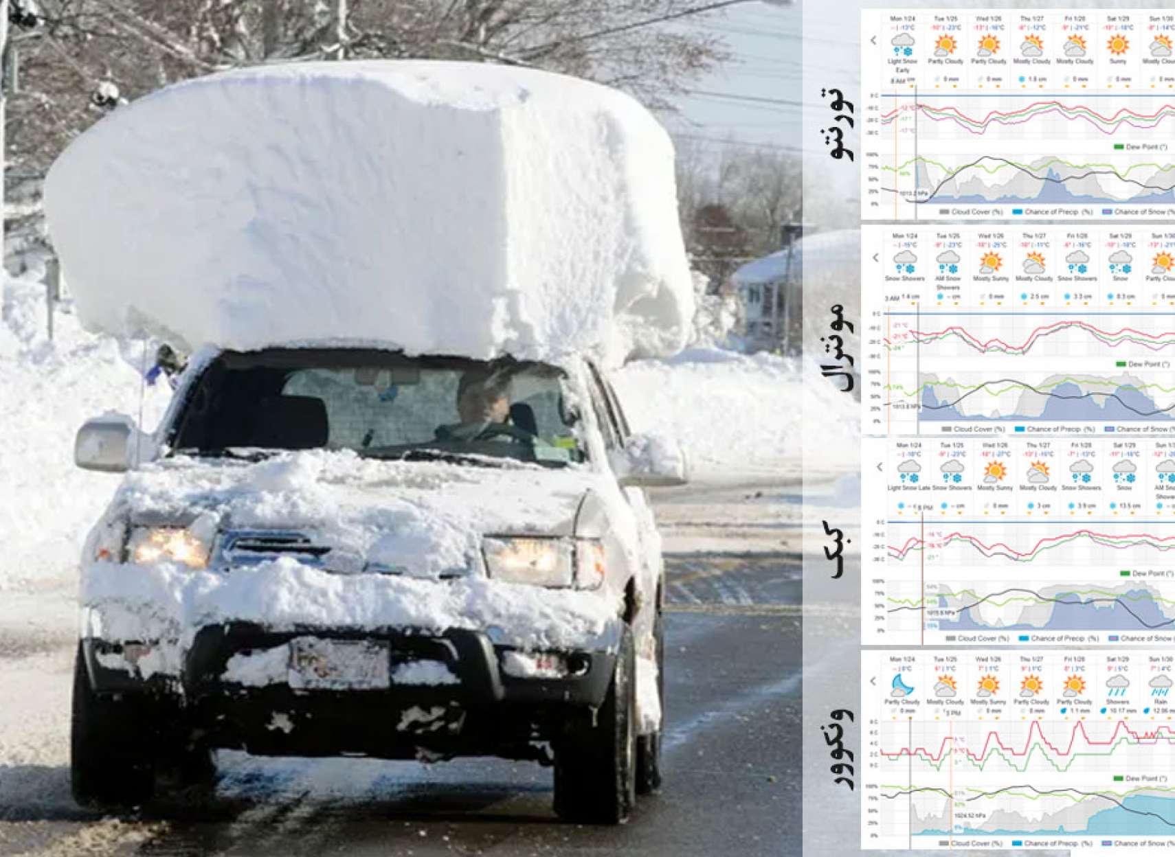 خبر-کانادا-وضعیت-هشدار-موج-برف-سرما-تورنتو-مونترال-کبک-ونکوور-باران