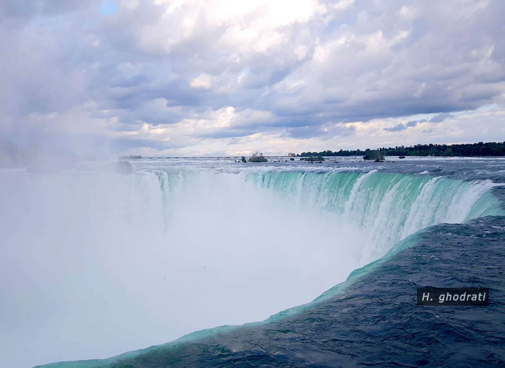 آغاز ریزش آب آبشار نیاگارا