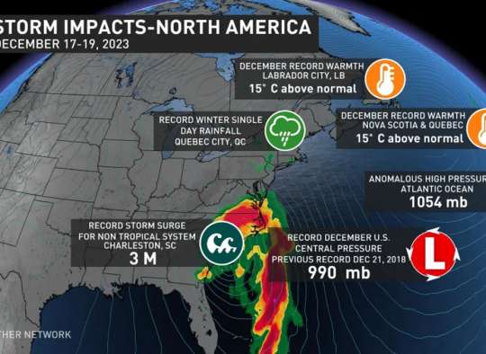 طوفان-آمریکا-رکورد-گرما-کبک-قطب-جنوب-هشدار-برف-تورنتو-کریسمس